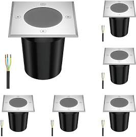 ledscom.de 6 Stück Bodeneinbauleuchte RELI für