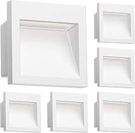 ledscom.de 6 Stück LED Wandeinbauleuchte NOLA,
