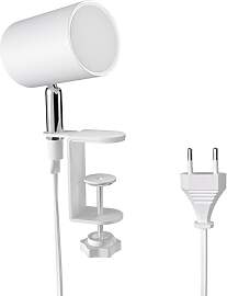 ledscom.de Klemmleuchte WAIKA, Schalter, weiß