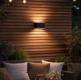 LED Solar Up und Down Wandleuchte Antraciet