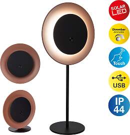 LED Solarleuchte NÄVE "Solan", braun,