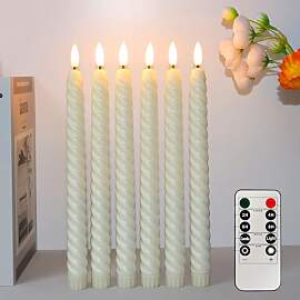 Led Stabkerzen,Elektrische Kerzen 6er Set,25 Cm