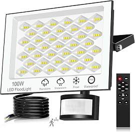 LED-Strahler mit Bewegungsmelder, 100 W, 10.000