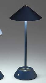 LED Tischlampe TOUCH matt blau H. 33cm aus Metall