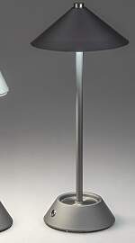 LED Tischlampe TOUCH matt grau H. 33cm aus Metall