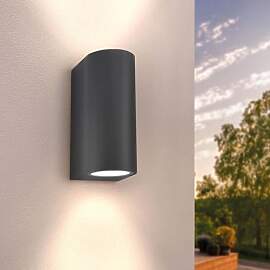 Ledvion - LED Wandlampe Anthrazit & Rund, GU10 