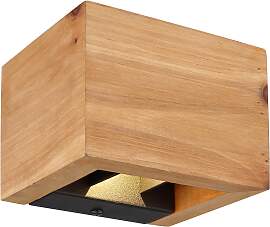 LED-Wandleuchte 15553W1 in Schwarz/Dunkelbraun