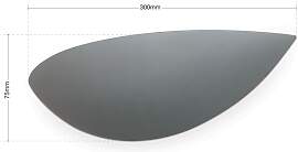 LED Wandleuchte GYPSUM, Grau
