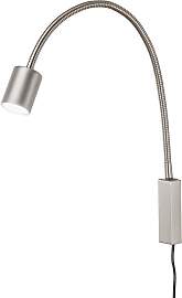 LED-Wandleuchte Justi Nickelfarben max. 4 Watt
