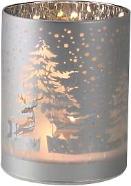 LED Windlicht AM DESIGN, silber (silberfarben),