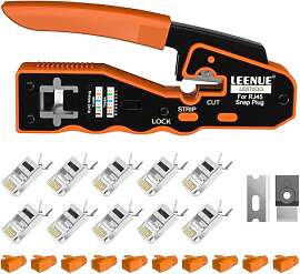 LEENUE RJ45 Crimpzange Set, Netzwerk Werkzeug Set