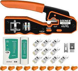 LEENUE RJ45 Crimpzange Set, Netzwerk Werkzeug Set