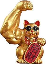 LeeQinersw Glückskatze Winkekatze Katzenfigur