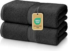 leevitex Duschtücher 2er Set 70 x 140 cm aus 100% 