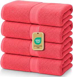 leevitex® Handtuch 4er Set aus 100% Baumwolle,