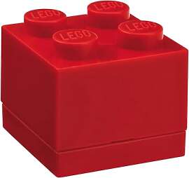 LEGO Mini Box 4 Knöpfe Rot - Kleine