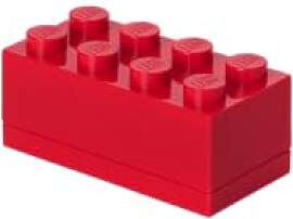 LEGO Mini Box 8 Knöpfe Rot - Vielseitige