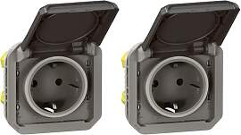 LEGRAND, Plexo New Einsatz, Feuchtraum-Steckdose,