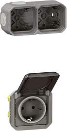 LEGRAND, Plexo New Feuchtraum Aufputzdose 2-fach+