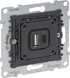 LEGRAND, SEANO 2-fach USB-Ladesteckdosen-Einsatz,