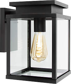 Leicester Wandleuchte Schwarz mit Lichtsensor LED