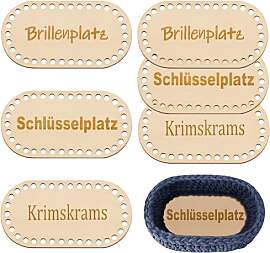 Leikedun 6 Stück Holzboden für Häkelkorb, 10 x