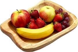 Leikurvo Obstschale aus Naturholz, Dekorative