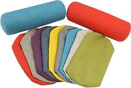 Leinenkissenbezug, runder Zylinder-Kissenbezug,