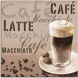 Leinwandbild ARTLAND "Kaffee - Latte