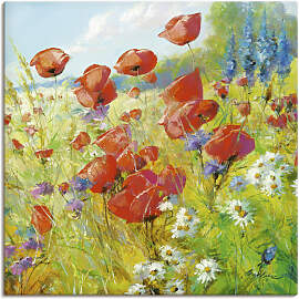 Leinwandbild ARTLAND "Sommerwiese mit