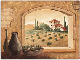 Leinwandbild ARTLAND "Toskana", beige