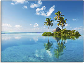 Leinwandbild ARTLAND "Tropisches Paradies -