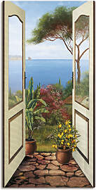 Leinwandbild ARTLAND "Veranda am Meer",
