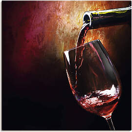 Leinwandbild ARTLAND "Wein - Rotwein",