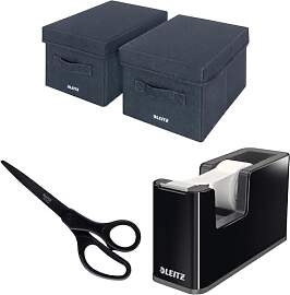 Leitz Set 2x Aufbewahrungsbox mit Deckel aus Stoff 