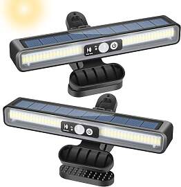 LEKIA Solarlampen für Außen, 2 Stück Anklipsen