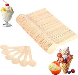 Leku Holzlöffel Klein, 100pcs 10 Cm,mini Einweg