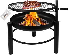 Lemodo Feuerschale mit Grill – Feuerstelle mit