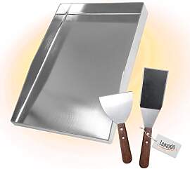 Lemodo Plancha Grillplatte Edelstahl 4 mm, 40 x