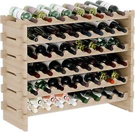 Lenmar RW-STK Weinregal aus Holz, 48-60 Flaschen