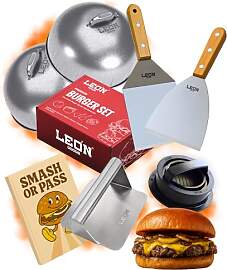 LEÓN Goods® : Smash Burger Set [ Edelstahl ] Das 