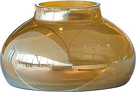 Leonardo Poesia Deko-Vase in Gold, handgefertigte