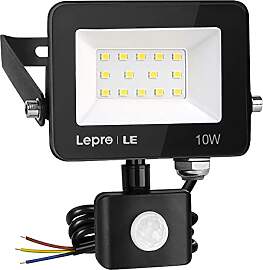 Lepro 10W LED Strahler mit Bewegungsmelder Außen, 