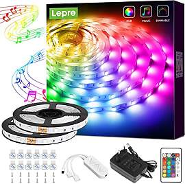Lepro LED Strip 10M(2x5M), LED Streifen Musik