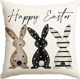Lerkely Ostern Kissenbezug 45x45 cm Happy Easter