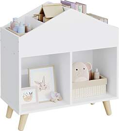 Lestarain Kinderregal mit 4 offenen Fächern,