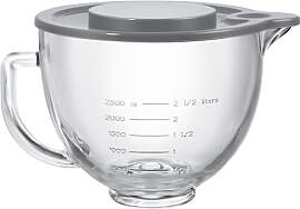 LETOMS Glas-Rührschüssel für Kitchenaid 4,5