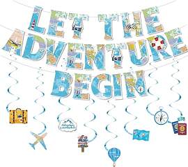 Let The Adventure Begin Banner, 28 Stück Reise