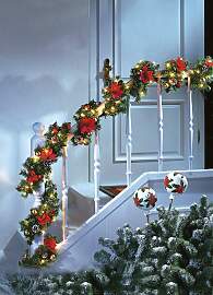 Leuchtende Weihnachtsgirlande, Bunt, Größe