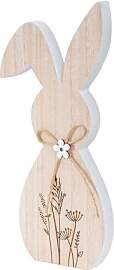 levandeo Deko Aufsteller Hase Holz H20cm Blumen